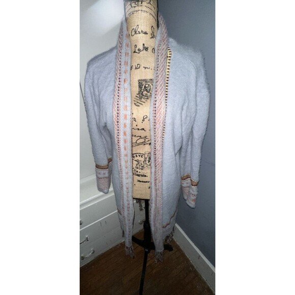 Women's Open Front Cardigan Aztec Boho Tribal Southwestern Cozy Soft XL - Picture 1 of 9